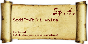 Szórádi Anita névjegykártya